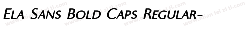 Ela Sans Bold Caps Regular字体转换